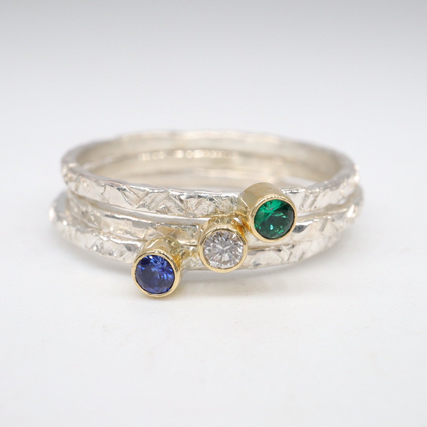 Stacking Rings with birthstones