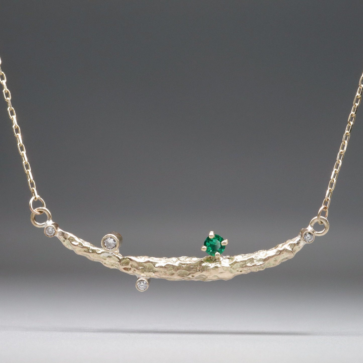 Emerald & diamond pendant - Fells and Lakes limited edition range