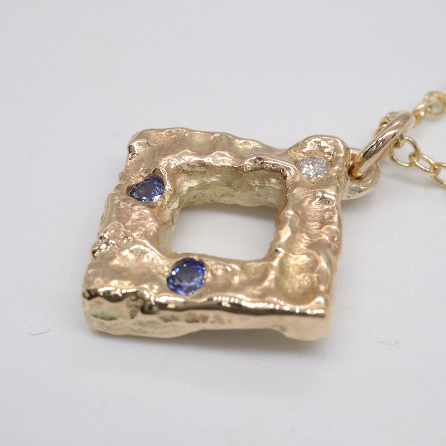 Sapphire & diamond pendant - Fells and Lakes design