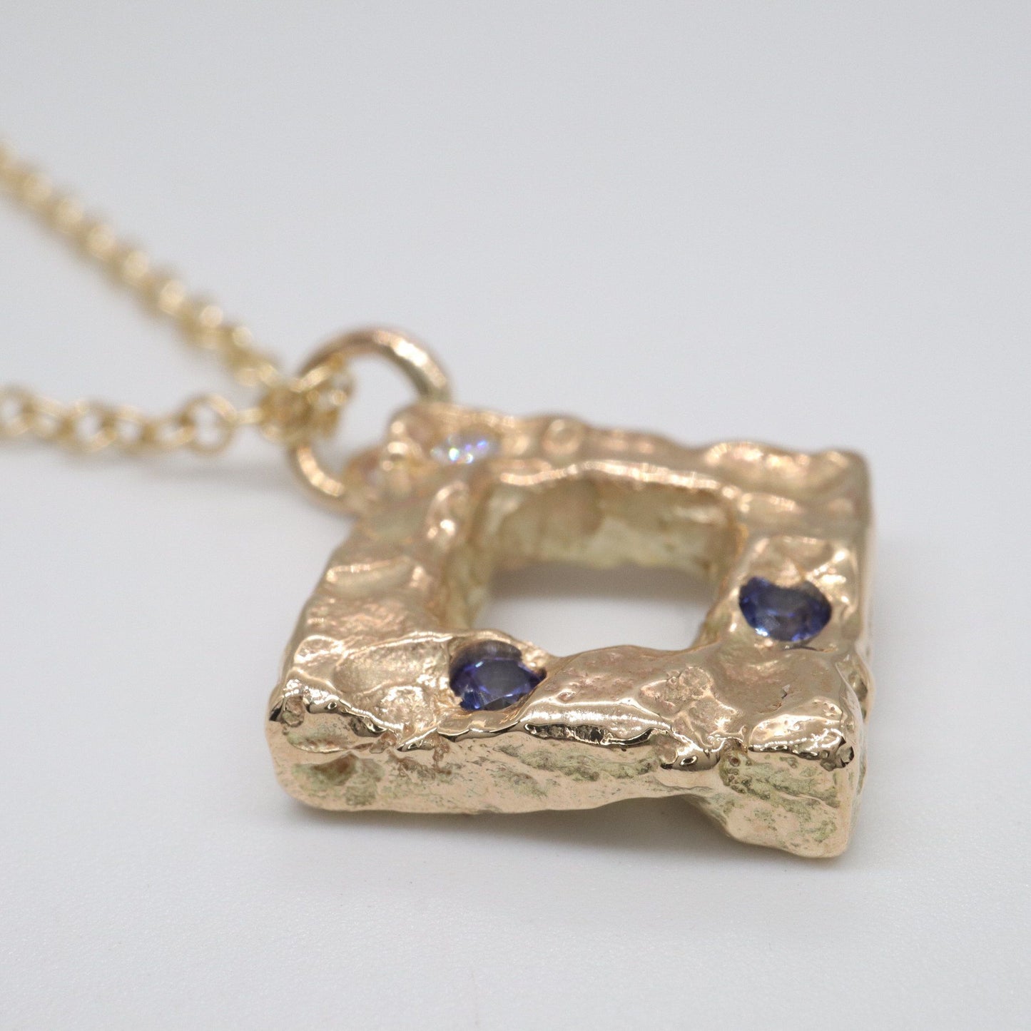 Sapphire & diamond pendant - Fells and Lakes design