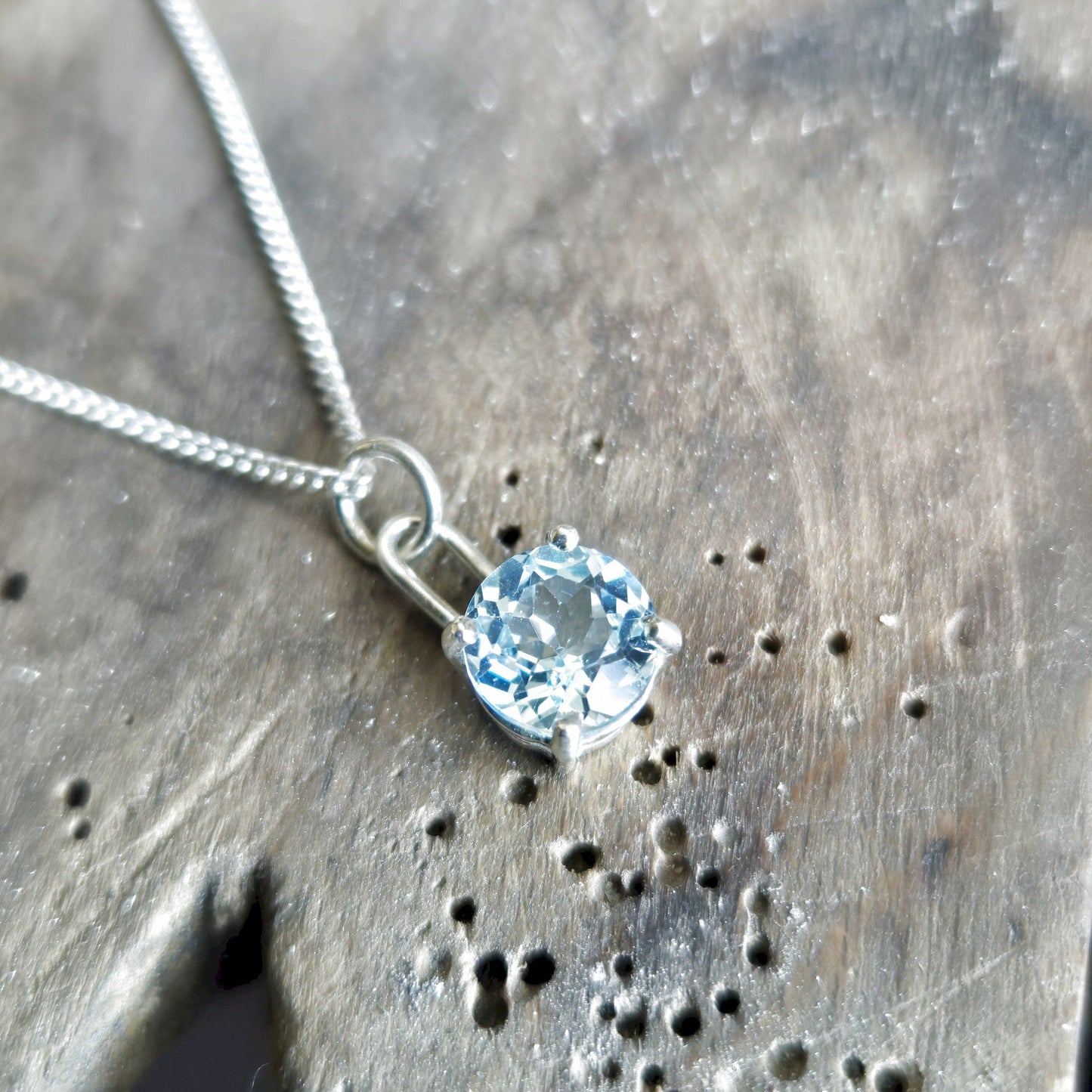 Sky blue large Topaz pendant design