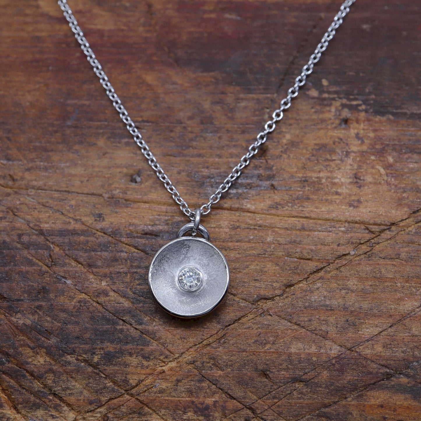 White gold Diamond pendant, Water Droplets design.