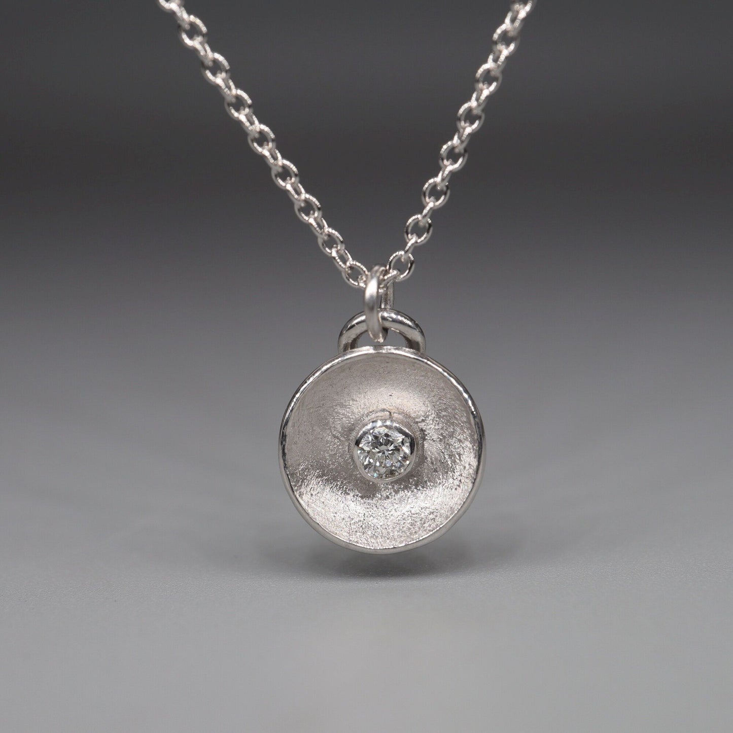 White gold Diamond pendant, Water Droplets design.