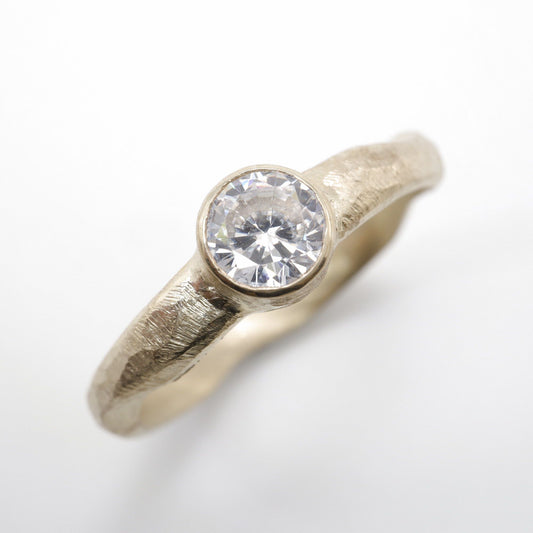 Beach Sand half carat diamond 18ct yellow gold design ring.
