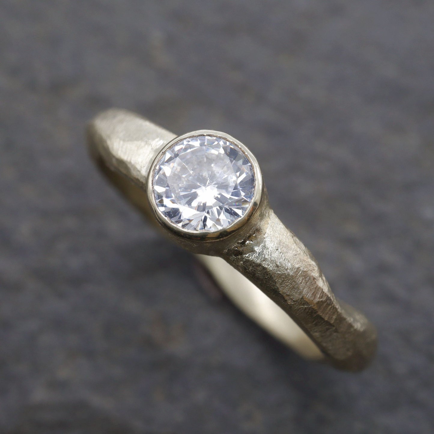 Beach Sand half carat diamond 18ct yellow gold design ring.