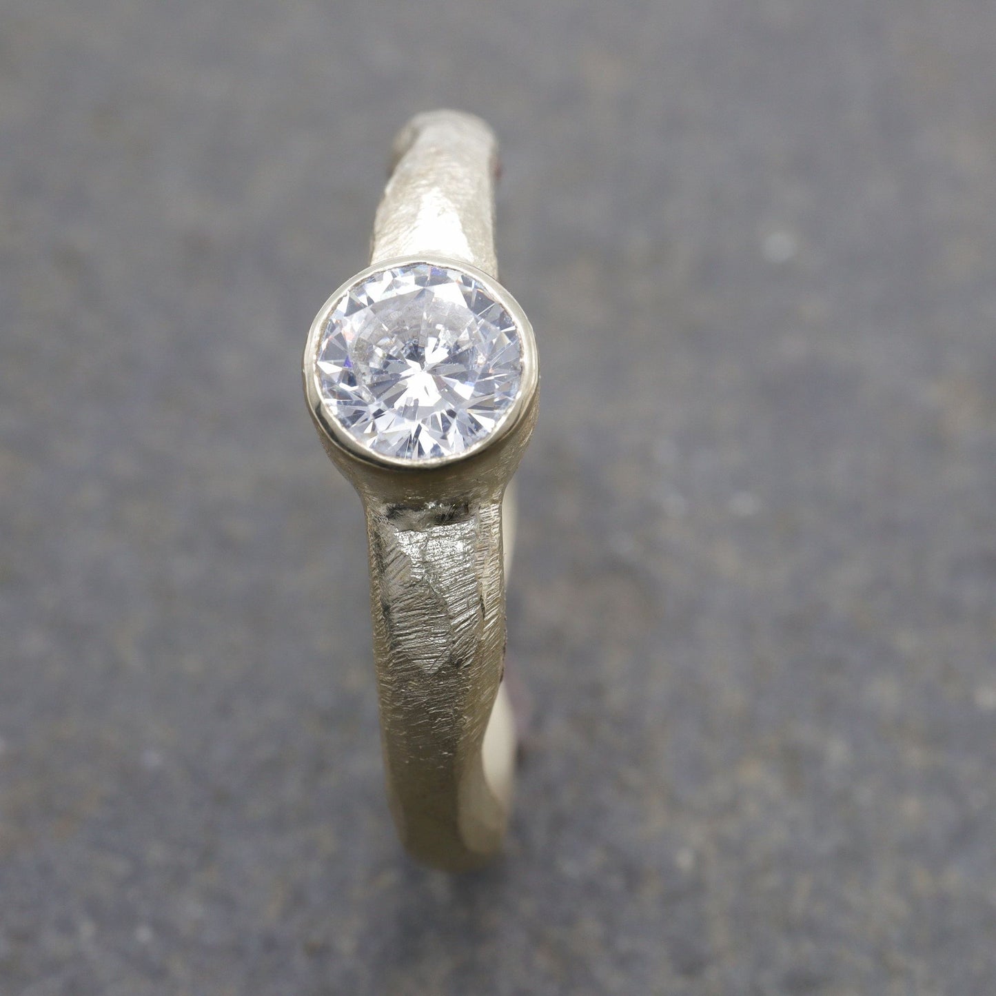 Beach Sand half carat diamond 18ct yellow gold design ring.