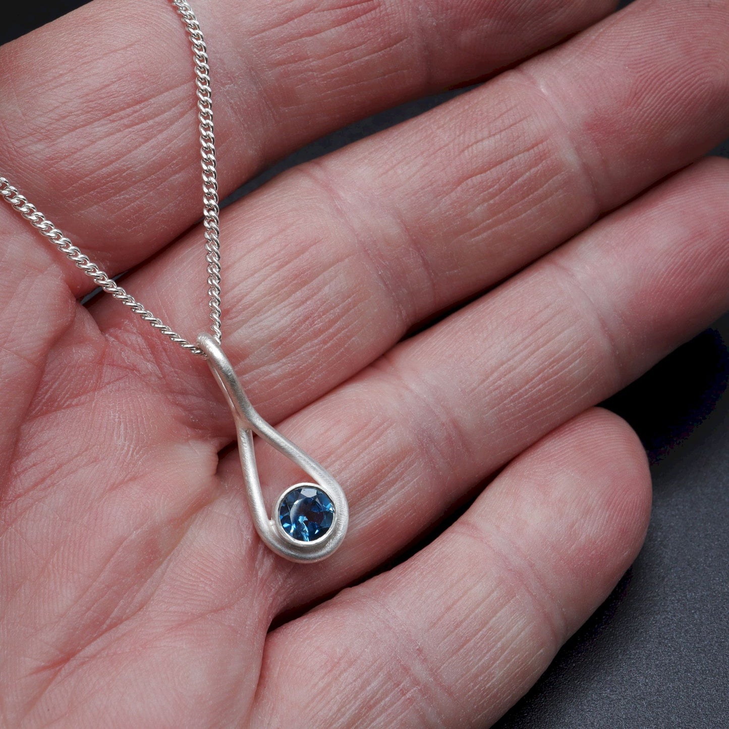 Buttermere blue Topaz pendant design