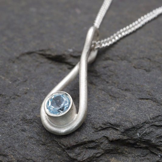 Buttermere Sky blue Topaz pendant design
