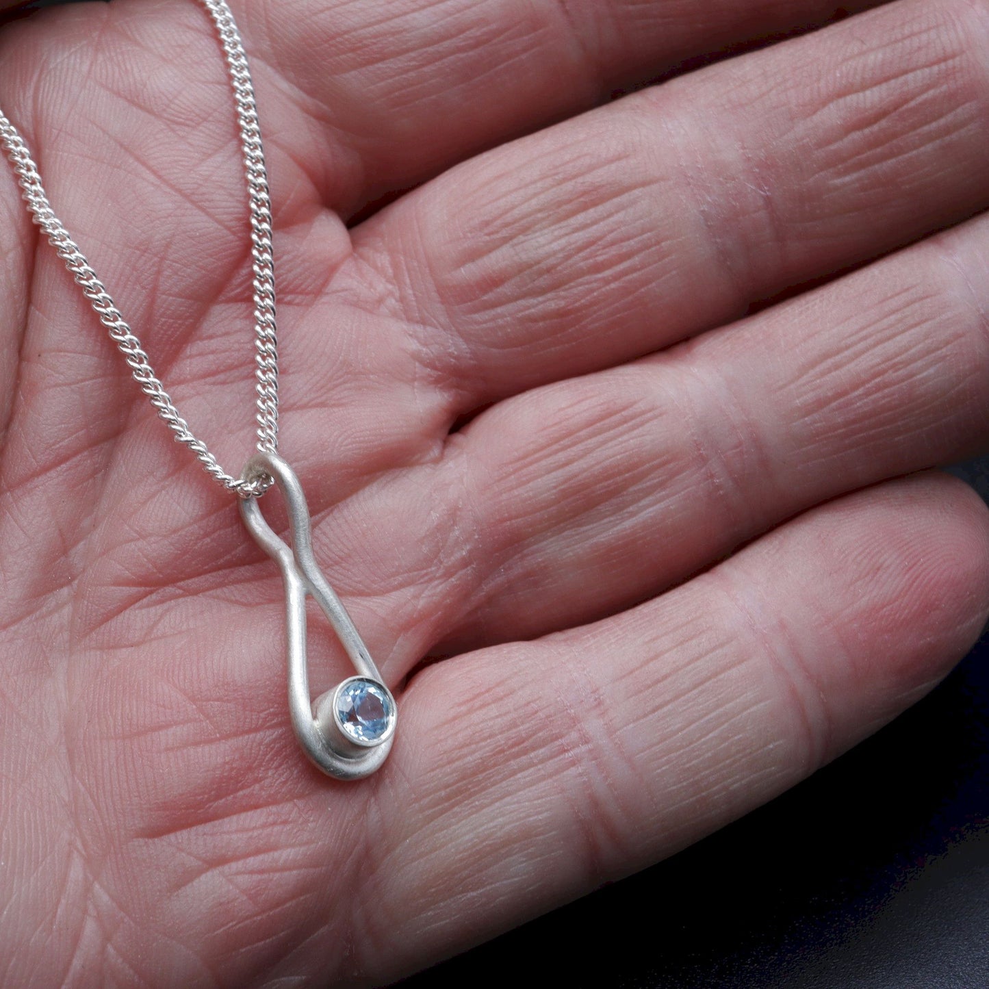 Buttermere Sky blue Topaz pendant design