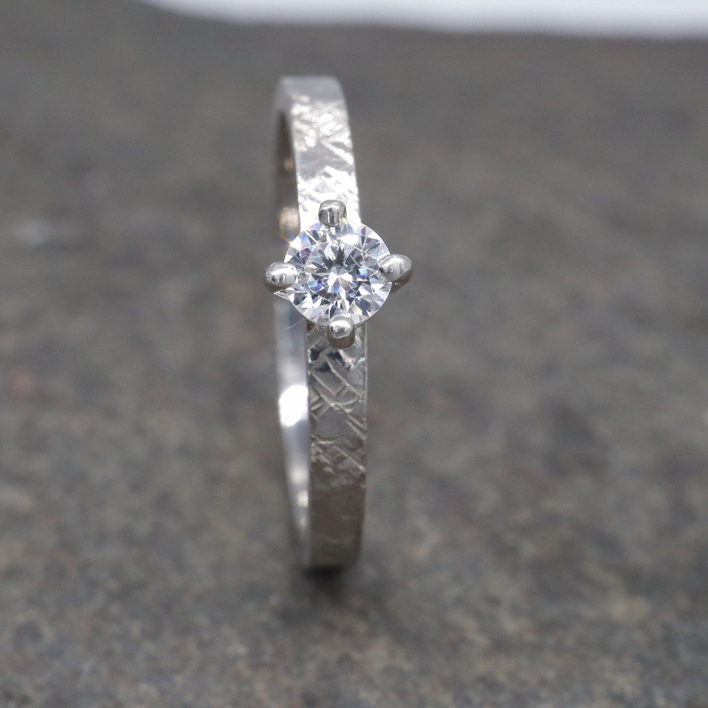 Diamond solitaire white gold Kendal design ring