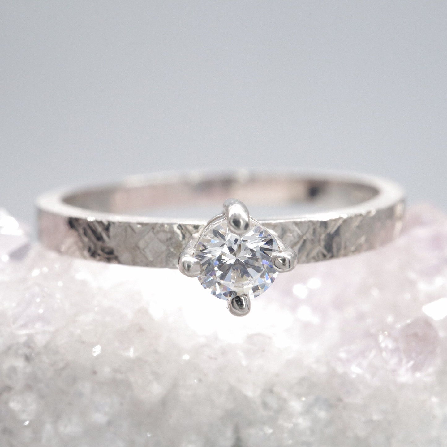 Diamond solitaire white gold Kendal design ring