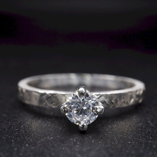Diamond solitaire white gold Kendal design ring