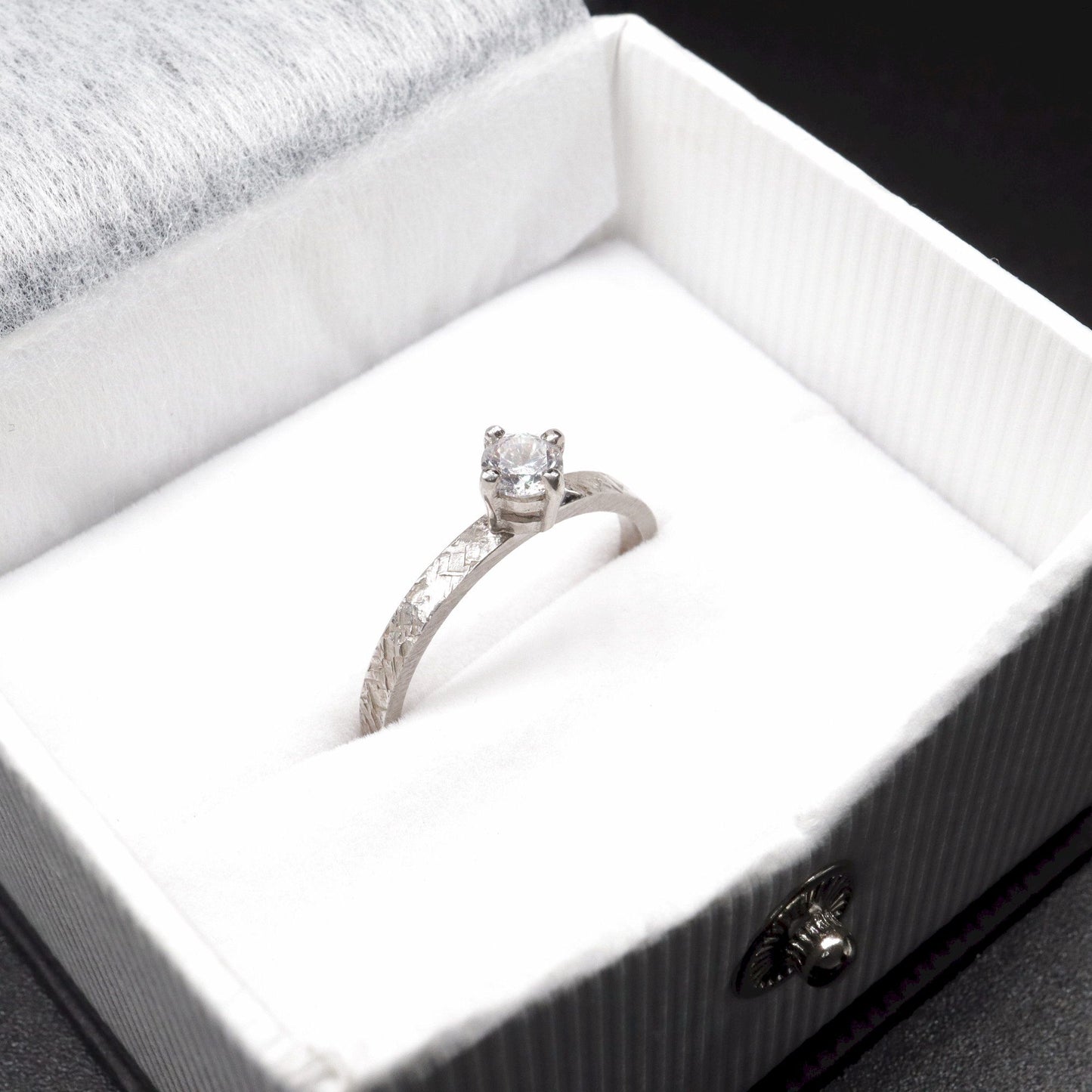 Diamond solitaire white gold Kendal design ring