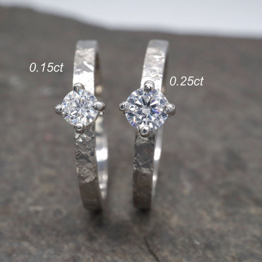 Diamond solitaire white gold Kendal design ring