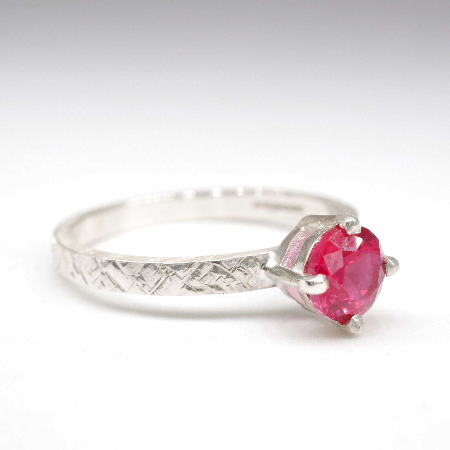 Ruby solitaire gold Kendal design ring
