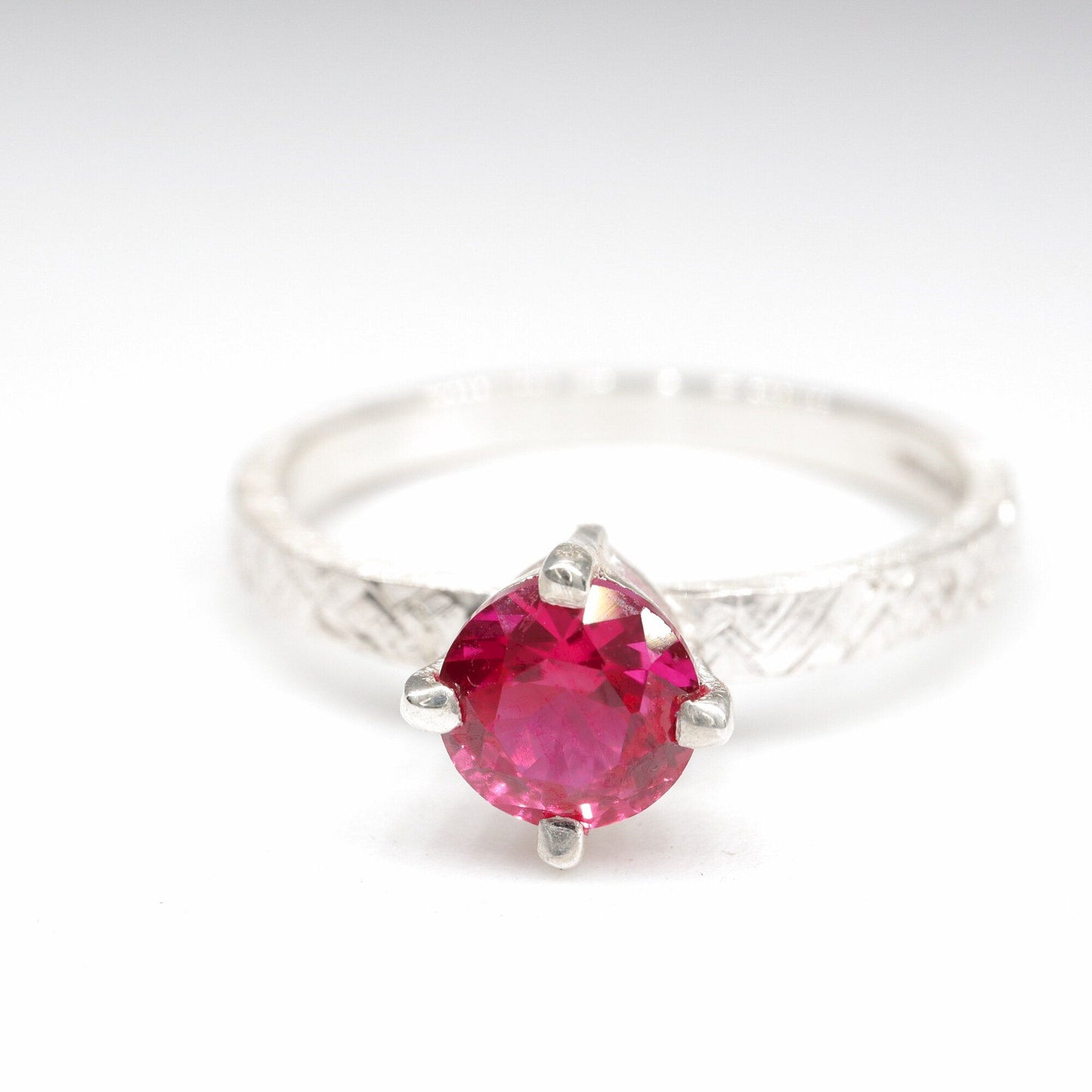 Ruby solitaire gold Kendal design ring