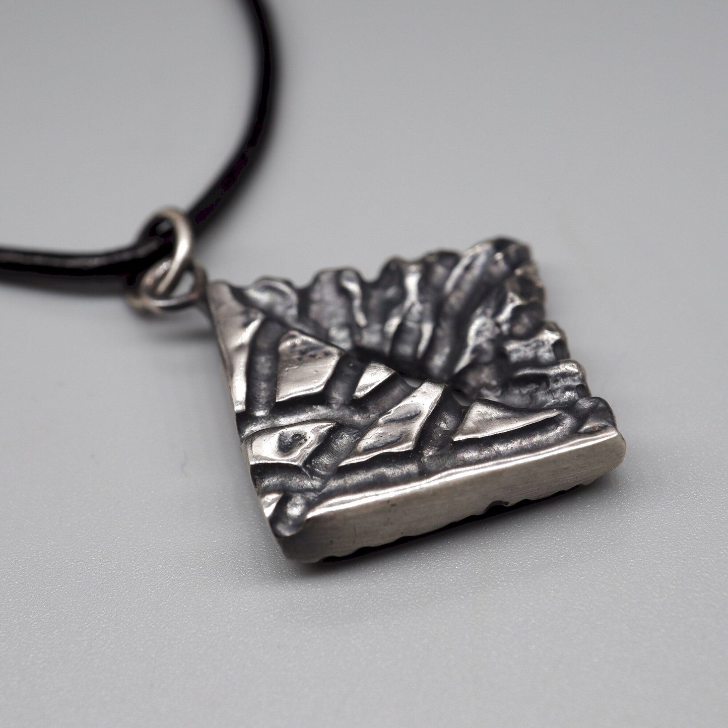 Silver mens pendant - No Return, Lakeland Rock design, original mens jewellery