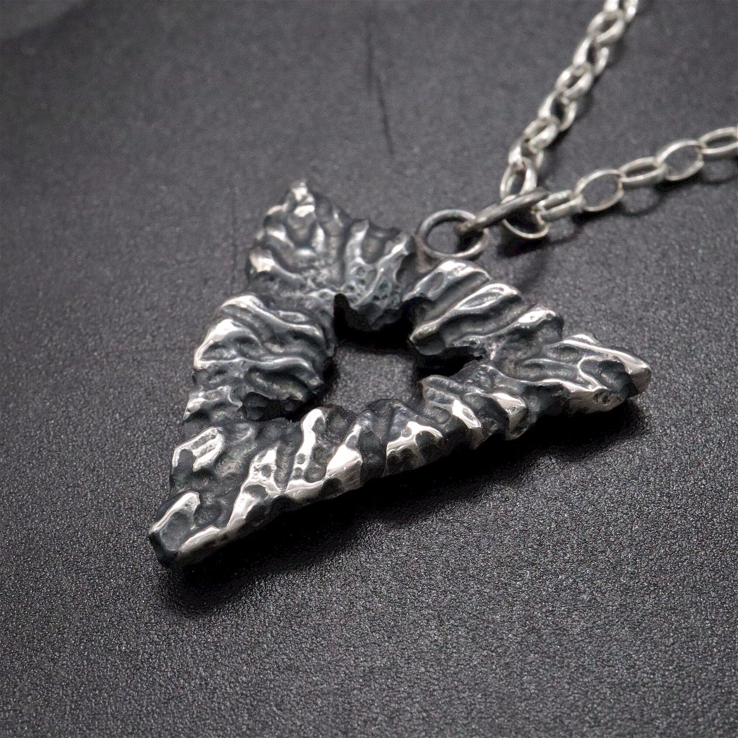Silver mens pendant - Abyss, Lakeland Rock design, original mens jewellery