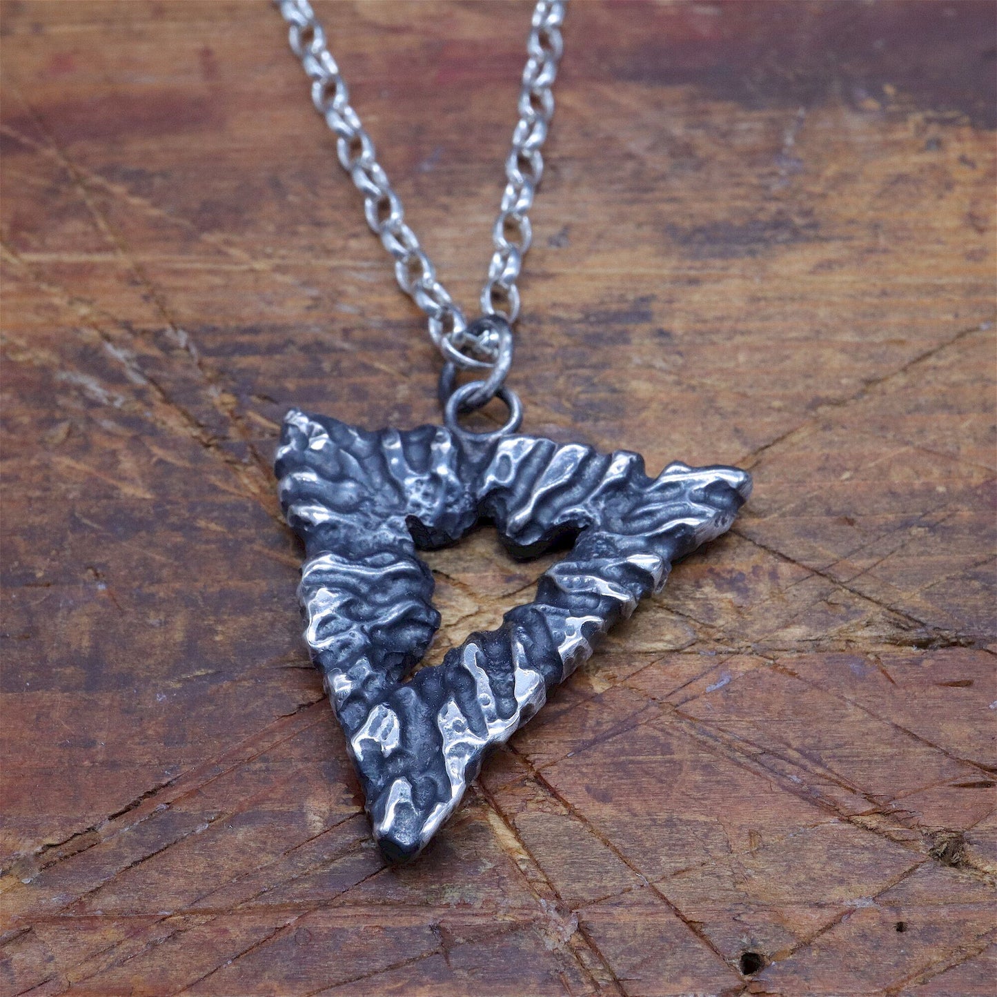 Silver mens pendant - Abyss, Lakeland Rock design, original mens jewellery
