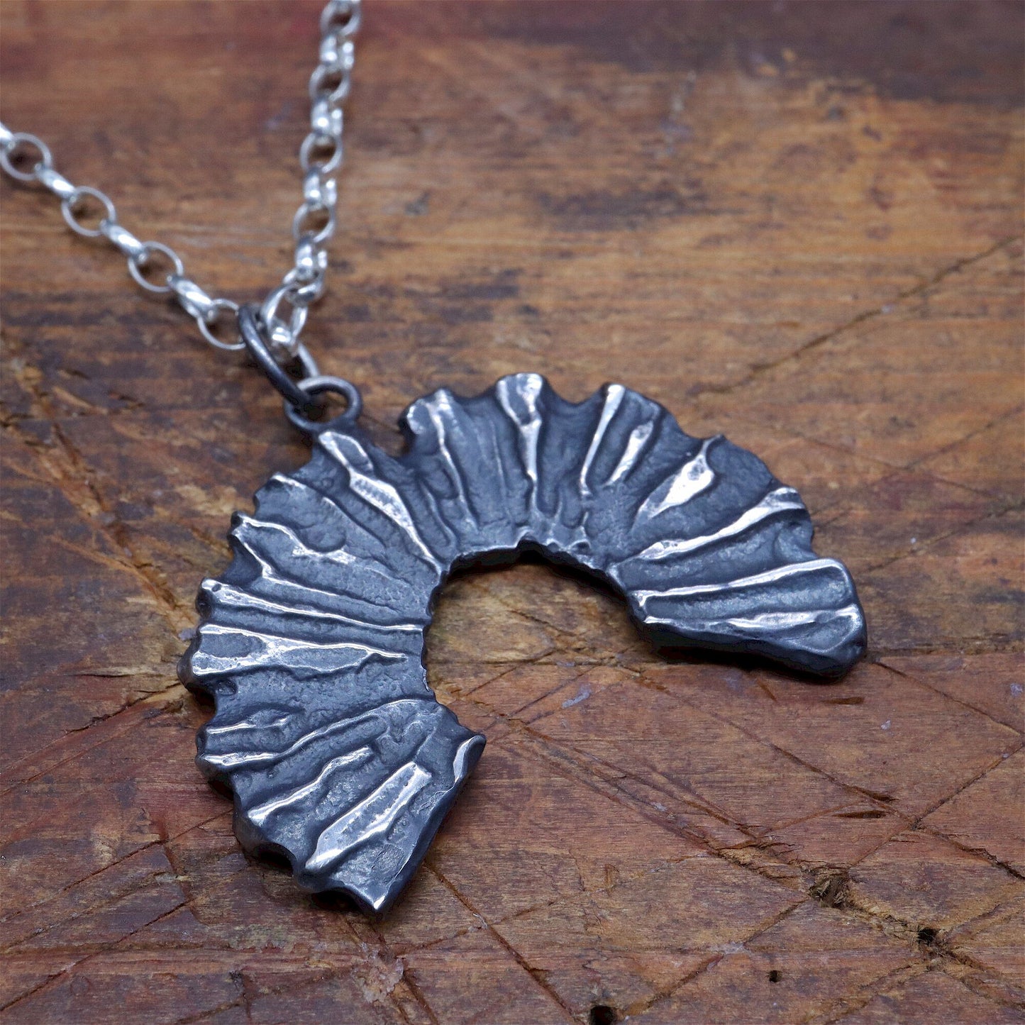 Silver mens pendant - Honister Edge, Lakeland Rock design, original mens jewellery