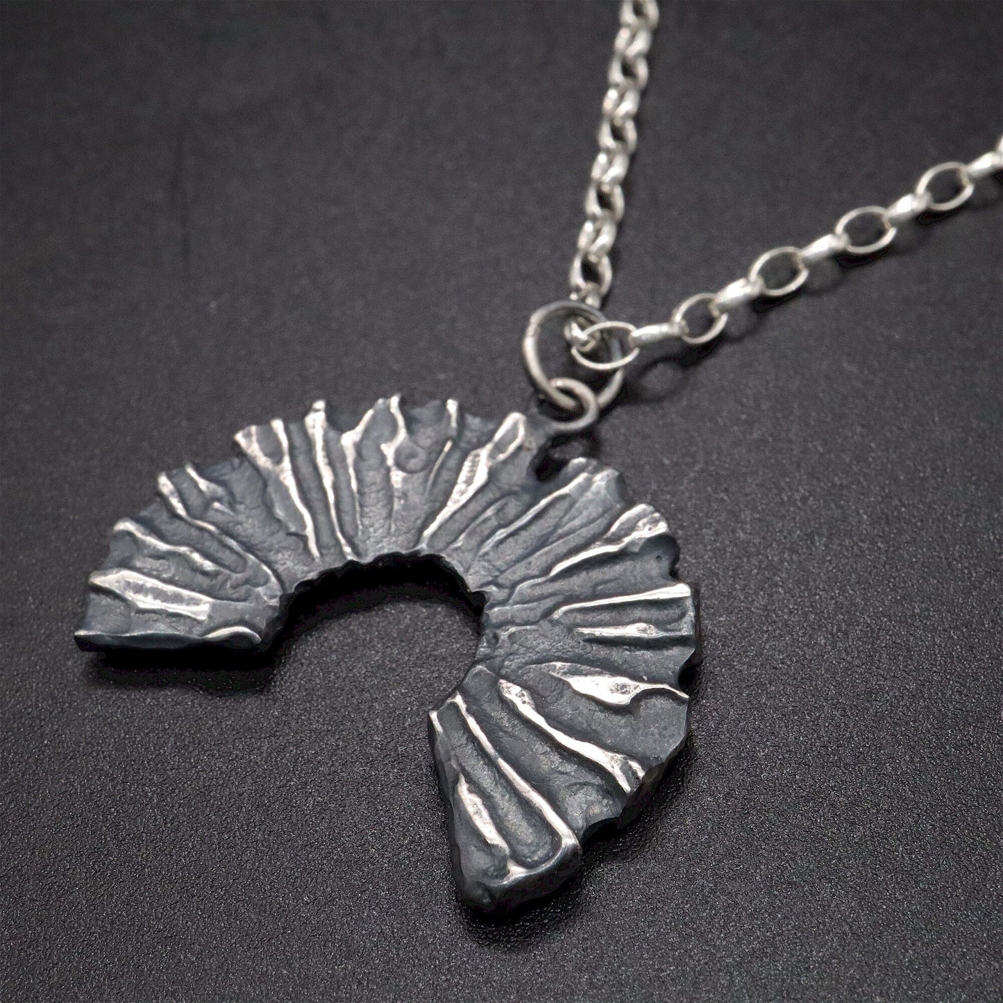 Silver mens pendant - Honister Edge, Lakeland Rock design, original mens jewellery