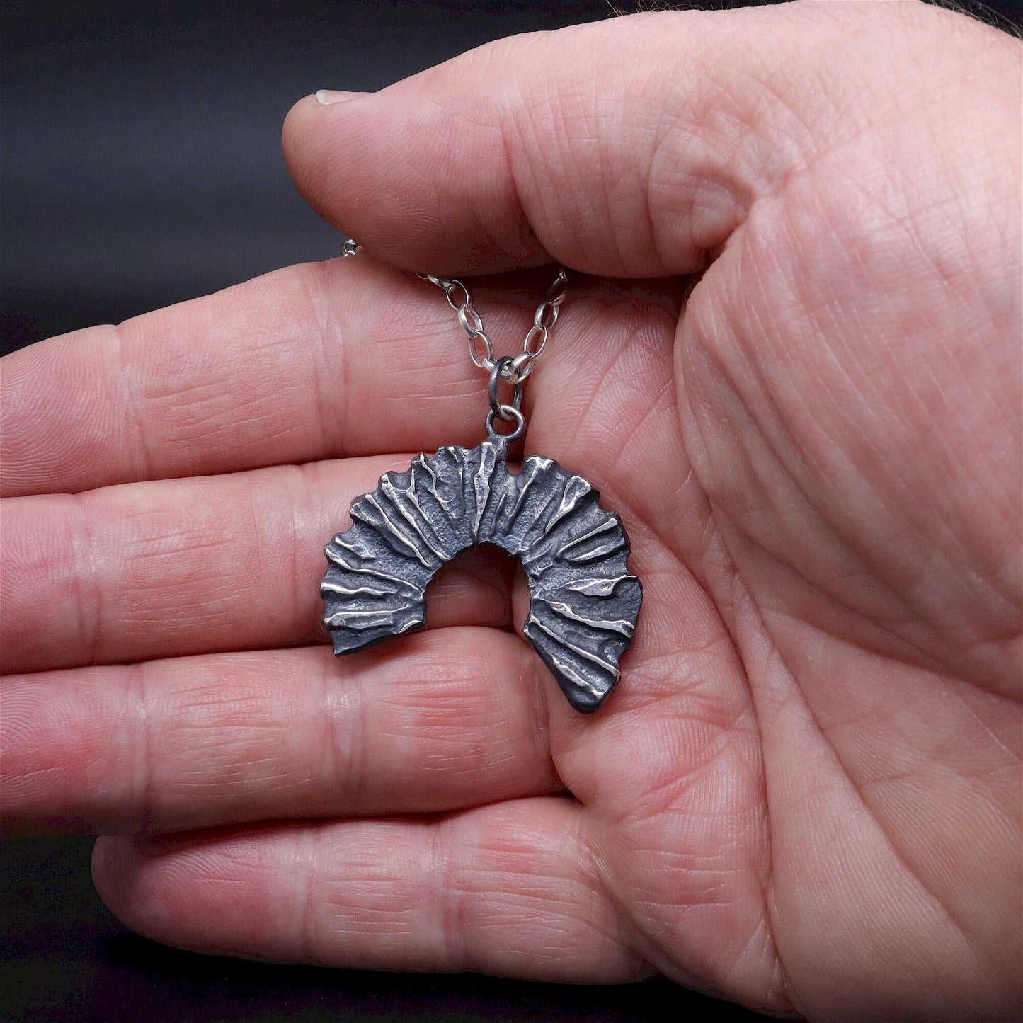 Silver mens pendant - Honister Edge, Lakeland Rock design, original mens jewellery