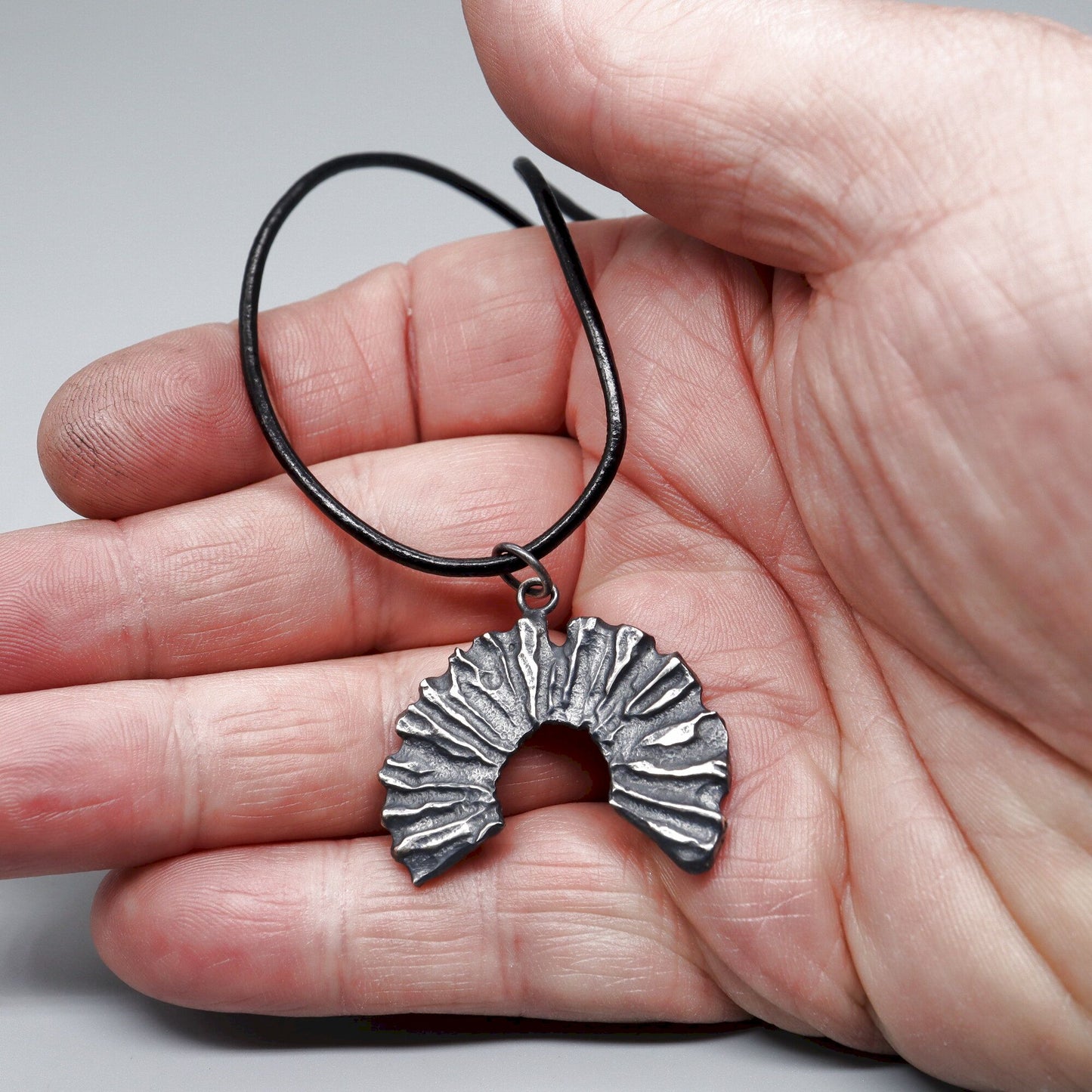 Silver mens pendant - Honister Edge, Lakeland Rock design, original mens jewellery