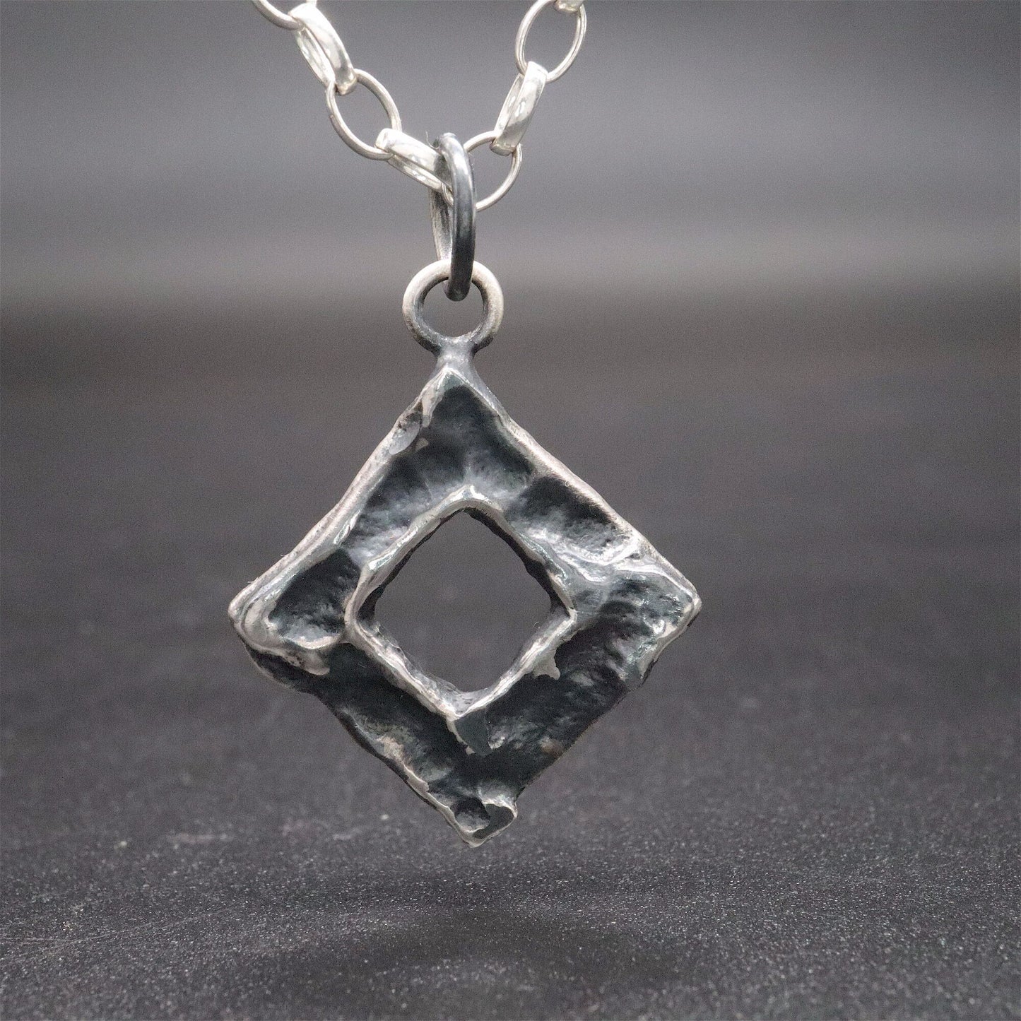 Silver mens pendant - The Entrance, Lakeland Rock design, original mens jewellery