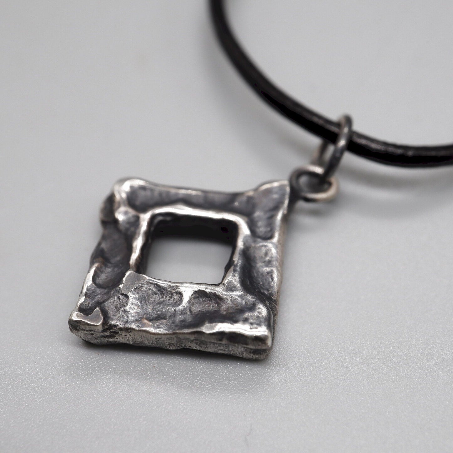 Silver mens pendant - The Entrance, Lakeland Rock design, original mens jewellery