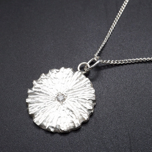 Diamond silver pendant, Shifting Sands design