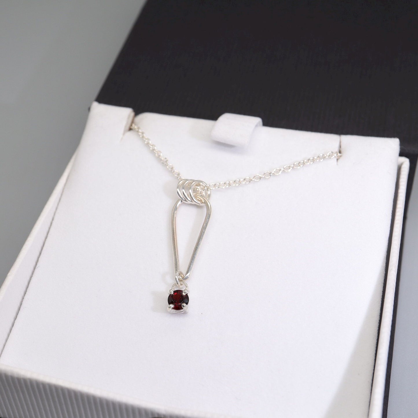Small Water Tarn Garnet pendant.
