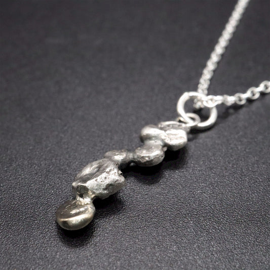 Gold and silver pendant - Stepping Stones handmade original jewellery design. Ref JF01