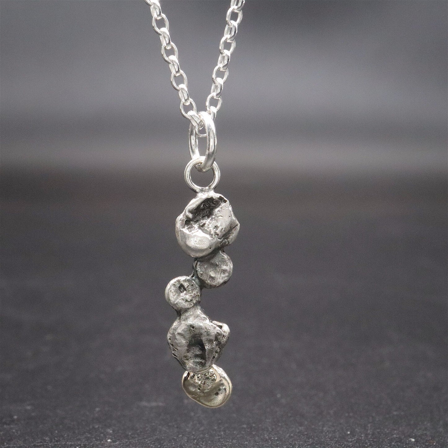 Gold and silver pendant - Stepping Stones handmade original jewellery design. Ref JF01