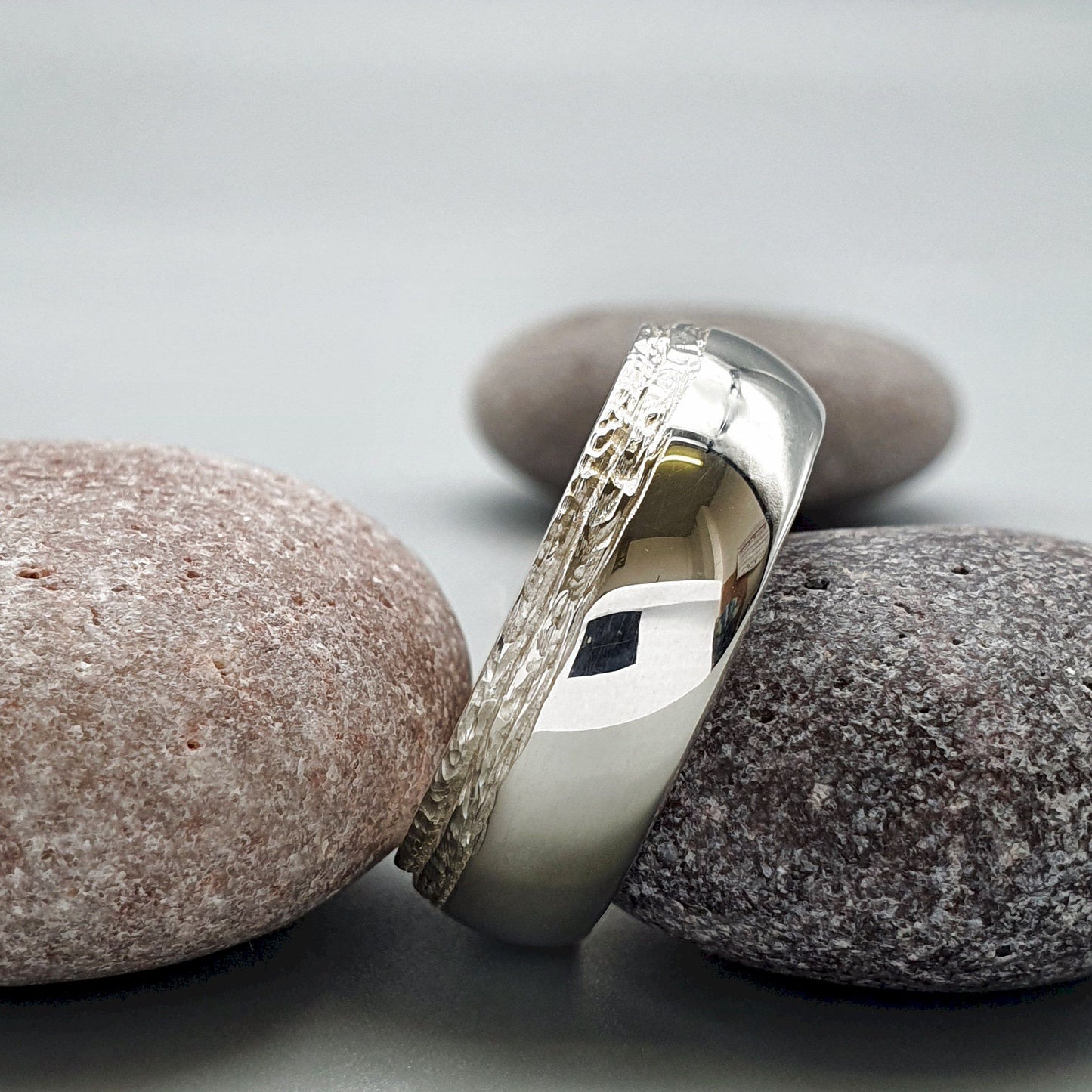 Ullswater silver wedding ring set