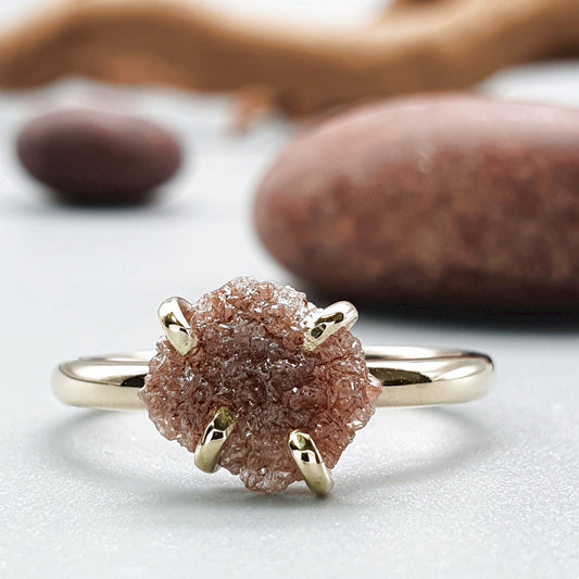 Red diamond solitaire handmade ring Diamond Engagement Rings CumbrianDesigns