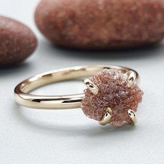 Red diamond solitaire handmade ring Diamond Engagement Rings CumbrianDesigns