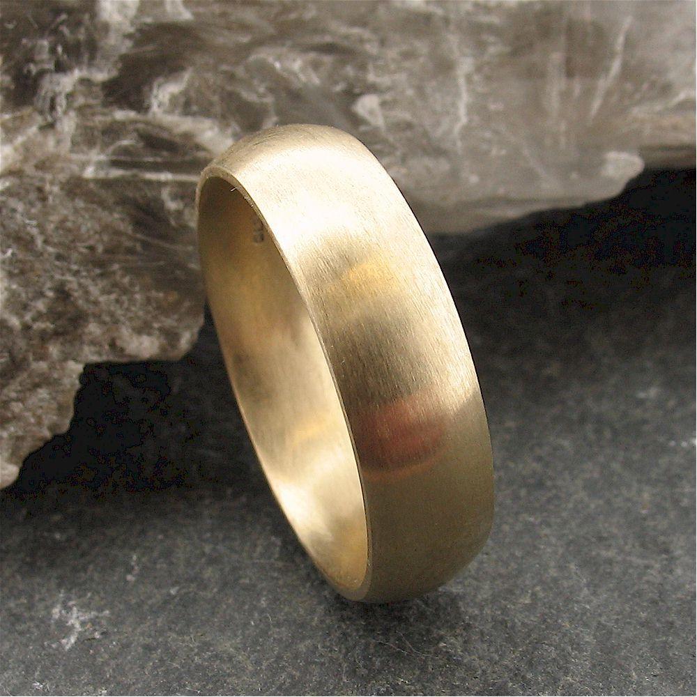 Gold court broad wedding ring. - Cumbrian Designs