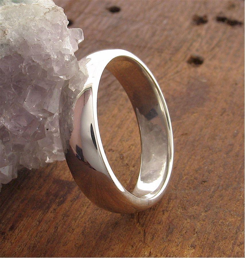 Silver court broad wedding ring. - Cumbrian Designs