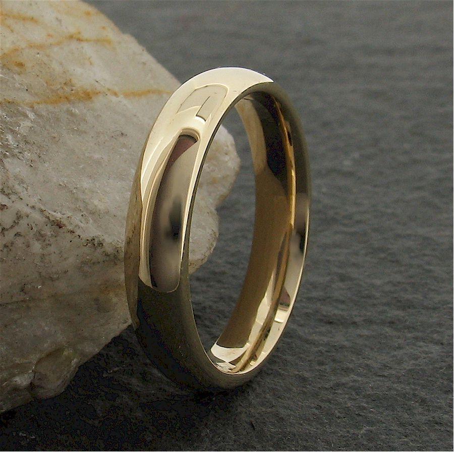 Gold court thin wedding ring. - Cumbrian Designs