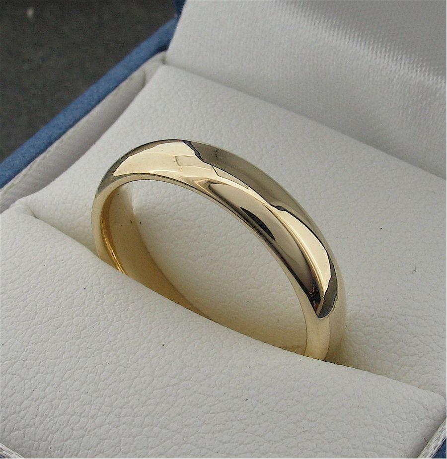 Gold court thin wedding ring. - Cumbrian Designs