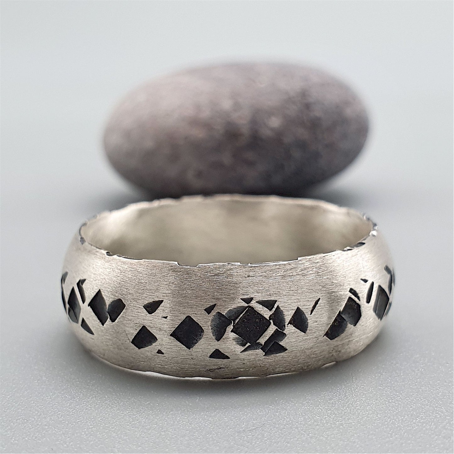 Rustic wedding ring, Fell Path design - Cumbrian Designs