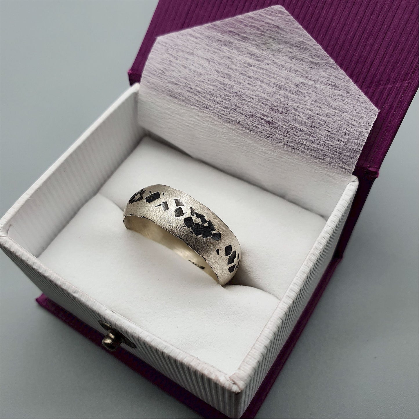 Rustic wedding ring, Fell Path design Designer Wedding Rings CumbrianDesigns