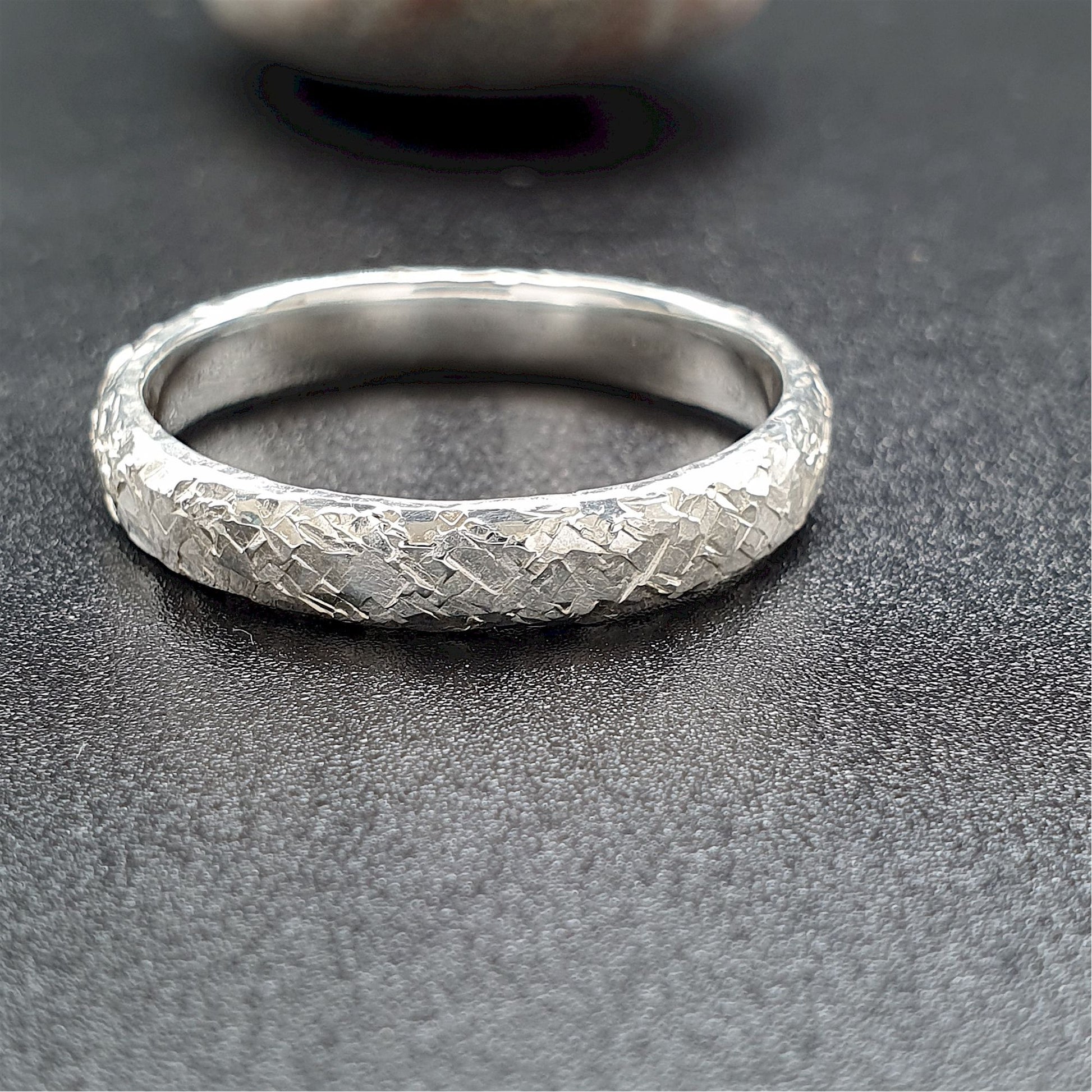 Wedding ring, thin silver Fire hammered design Designer Wedding Rings Wedding Ring