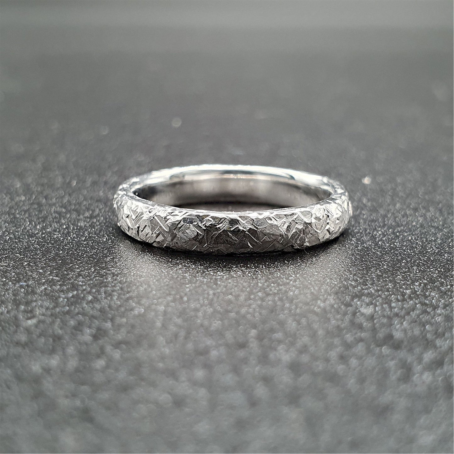 Wedding ring, thin white gold Fire hammered design Designer Wedding Rings Wedding Ring