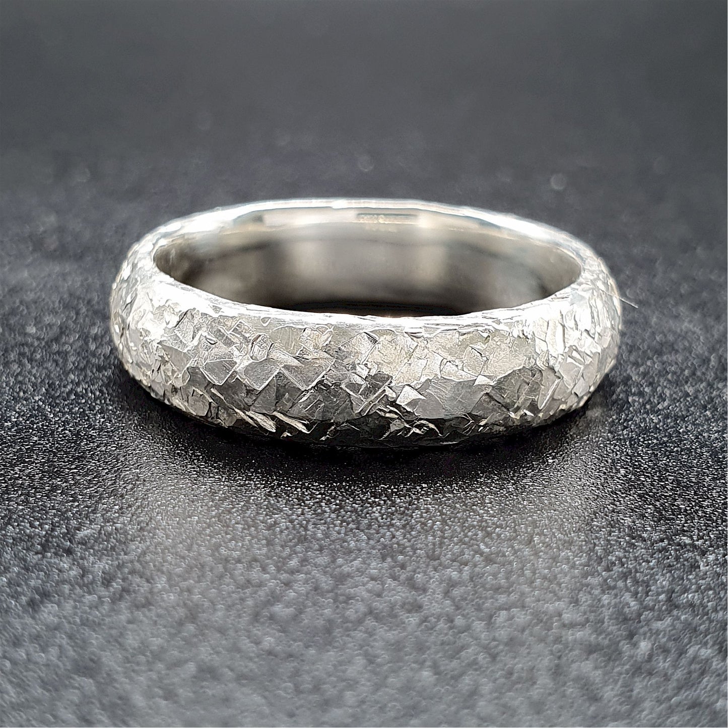 Wedding ring, broad white gold Fire hammered design Designer Wedding Rings Wedding Ring