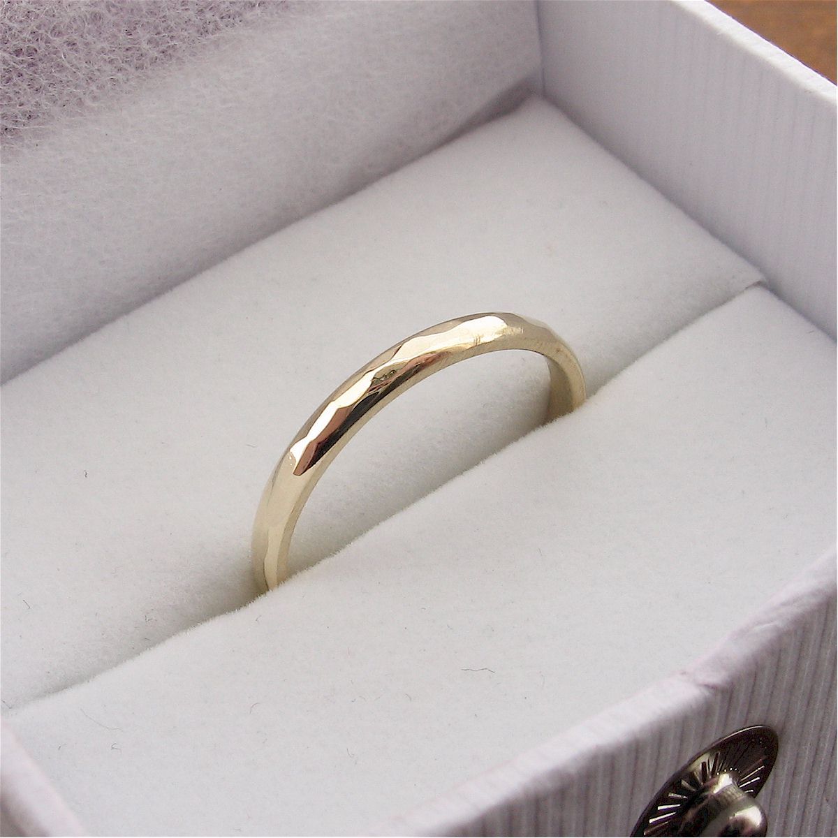 Gold thin wedding ring, Pebble design Designer Wedding Rings CumbrianDesigns