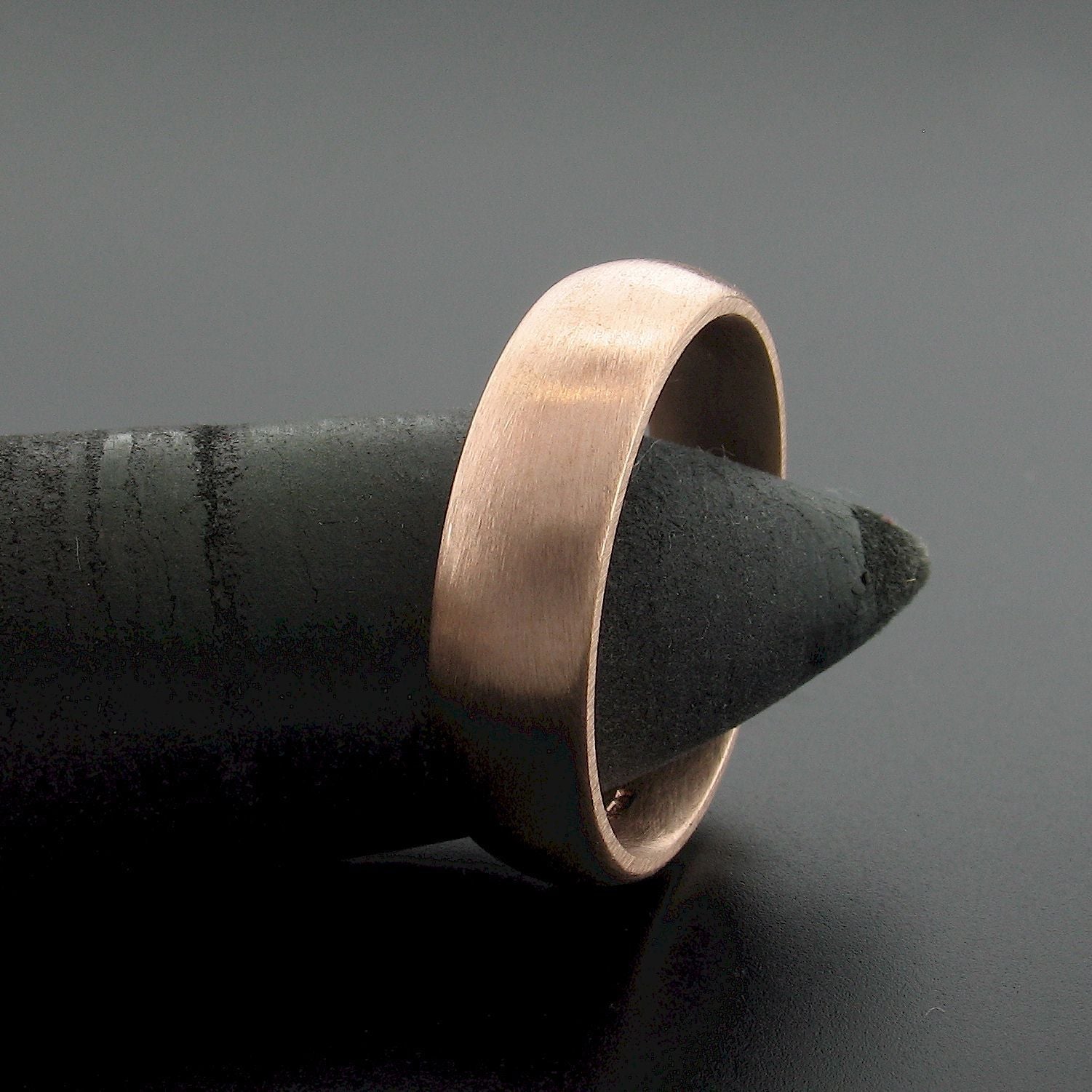 Rose gold court broad wedding ring. - Cumbrian Designs