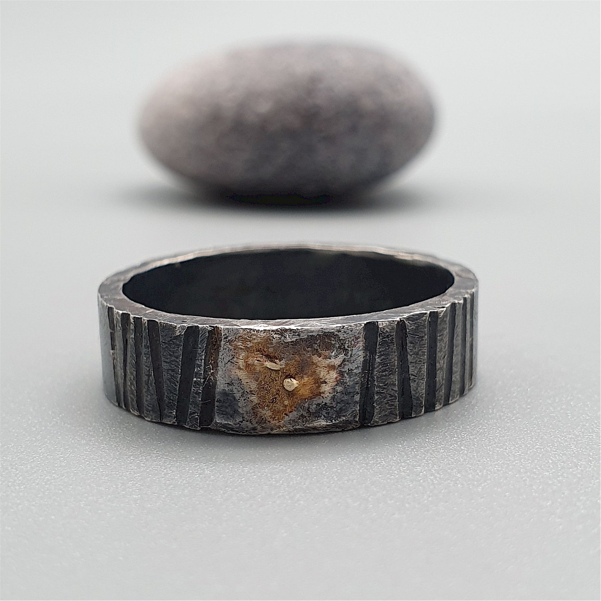 Wedding ring, Sunset rustic design. - Cumbrian Designs