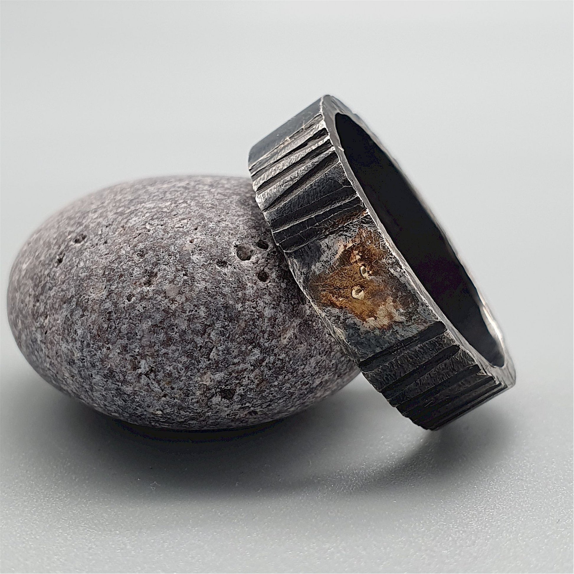 Wedding ring, Sunset rustic design. Mens Designer Rings Wedding Ring