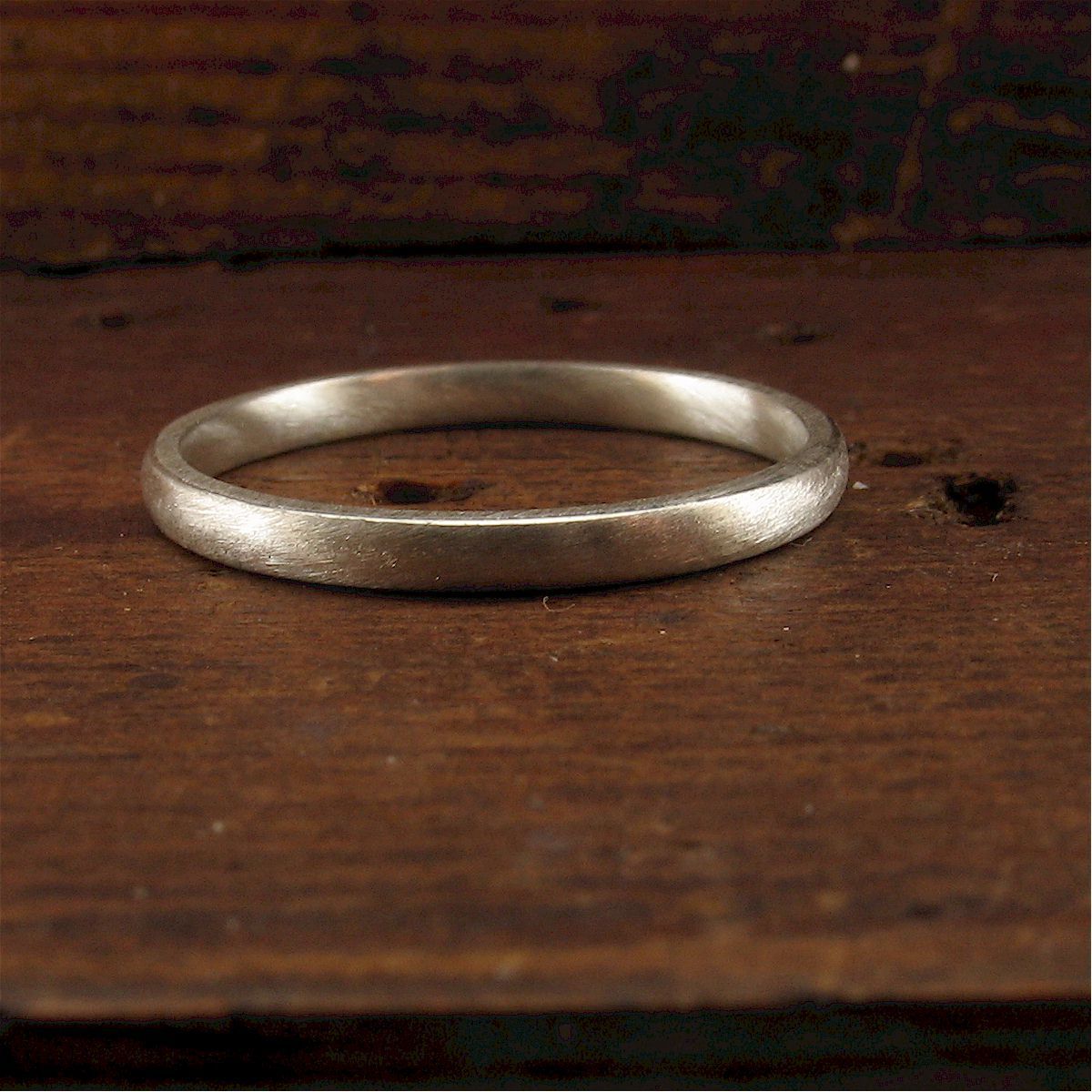 White gold court thin wedding ring. - Cumbrian Designs